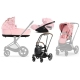 Cybex Priam 4.0 + Cloud Z I-size Chrome brown frame Pale Blush Simply Flowers Bērnu Ratiņi 3in1