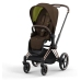 Cybex Priam 4.0 + Cloud Z I-size Gold rose frame Khaki Brown Bērnu Ratiņi 3in1