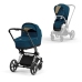 Cybex Priam 4.0 + Cloud Z I-size Chrome black frame Mountain Blue Bērnu Ratiņi 3in1