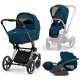 Cybex Priam 4.0 + Cloud Z I-size Chrome black frame Mountain Blue Bērnu Ratiņi 3in1