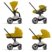 Cybex Priam 4.0 + Cloud Z I-size Gold rose frame Mustard Yellow Bērnu Ratiņi 3in1