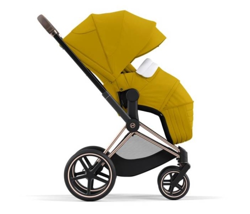 Cybex Priam 4.0 + Cloud Z I-size Gold rose frame Mustard Yellow Bērnu Ratiņi 3in1