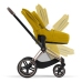 Cybex Priam 4.0 + Cloud Z I-size Gold rose frame Mustard Yellow Bērnu Ratiņi 3in1