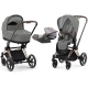 Cybex Priam 4.0 + Cloud Z I-size Gold rose frame Soho Grey Детская Коляска 3in1