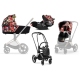 Cybex Priam 4.0 + Cloud Z I-size Chrome black frame Spring Blossom Dark Bērnu Ratiņi 3in1