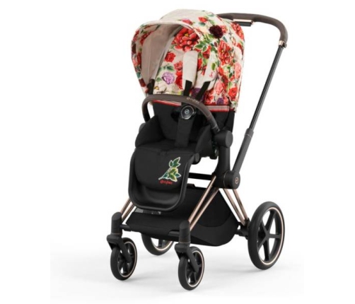 Cybex Priam 4.0 + Cloud Z I-size Gold rose frame Spring Blossom Light Детская Коляска 3in1