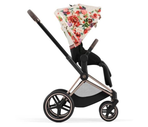 Cybex Priam 4.0 + Cloud Z I-size Gold rose frame Spring Blossom Light Детская Коляска 3in1