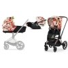 Cybex Priam 4.0 + Cloud Z I-size Gold rose frame Spring Blossom Light Bērnu Ratiņi 3in1