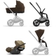 Cybex Priam 4.0 + Cloud Z I-size Matt black frame Khaki Brown Bērnu Ratiņi 3in1