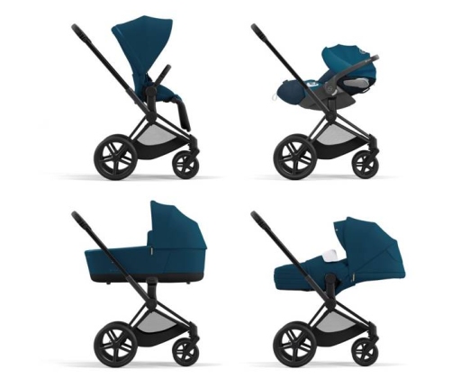 Cybex Priam 4.0 + Cloud Z I-size Matt black frame Mountain Blue Детская Коляска 3in1