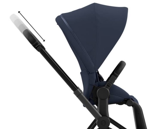 Cybex Priam 4.0 + Cloud Z I-size Matt black frame Nautical Blue Bērnu Ratiņi 3in1