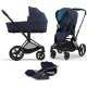 Cybex Priam 4.0 + Cloud Z I-size Matt black frame Nautical Blue Bērnu Ratiņi 3in1