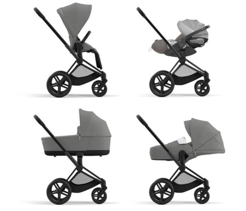 Cybex Priam 4.0 + Cloud Z I-size Matt black frame Soho Grey Детская Коляска 3in1