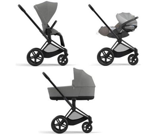 Cybex Priam 4.0 + Cloud Z I-size Matt black frame Soho Grey Детская Коляска 3in1