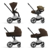 Cybex Priam 4.0 + Cloud Z2 I-size Chrome black frame Khaki Brown Детская Коляска 3in1