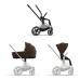 Cybex Priam 4.0 + Cloud Z2 I-size Chrome black frame Khaki Brown Детская Коляска 3in1