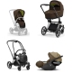 Cybex Priam 4.0 + Cloud Z2 I-size Chrome black frame Khaki Brown Детская Коляска 3in1