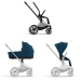 Cybex Priam 4.0 + Cloud Z2 I-size Chrome black frame Mountain Blue Детская Коляска 3in1