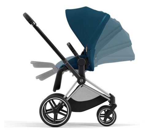 Cybex Priam 4.0 + Cloud Z2 I-size Chrome black frame Mountain Blue Детская Коляска 3in1