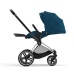 Cybex Priam 4.0 + Cloud Z2 I-size Chrome black frame Mountain Blue Детская Коляска 3in1