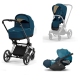 Cybex Priam 4.0 + Cloud Z2 I-size Chrome black frame Mountain Blue Детская Коляска 3in1