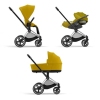 Cybex Priam 4.0 + Cloud Z2 I-size Chrome black frame Mustard Yellow Bērnu Ratiņi 3in1