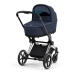 Cybex Priam 4.0 + Cloud Z2 I-size Chrome black frame Nautical Blue Bērnu Ratiņi 3in1