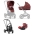 Cybex Priam 4.0 + Cloud Z2 I-size + Chrome black frame Rosenrot Red by Alec Voelkel Bērnu Ratiņi 3in1