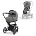 Cybex Priam 4.0 + Cloud Z2 I-size Chrome black frame Soho Grey Bērnu Ratiņi 3in1