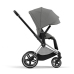 Cybex Priam 4.0 + Cloud Z2 I-size Chrome black frame Soho Grey Bērnu Ratiņi 3in1