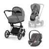 Cybex Priam 4.0 + Cloud Z2 I-size Chrome black frame Soho Grey Детская Коляска 3in1