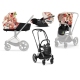 Cybex Priam 4.0 + Cloud Z2 I-size Chrome black frame Spring Blossom Light Детская Коляска 3in1