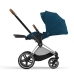 Cybex Priam 4.0 + Cloud Z2 I-size Chrome brown frame Mountain Blue Детская Коляска 3in1