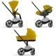 Cybex Priam 4.0 + Cloud Z2 I-size Chrome brown frame Mustard Yellow Детская Коляска 3in1