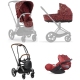 Cybex Priam 4.0 + Cloud Z2 I-size + Chrome brown frame Rosenrot Red by Alec Voelkel Bērnu Ratiņi 3in1