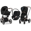 Cybex Priam 4.0 + Cloud Z2 I-size Gold rose frame Deep Black Детская Коляска 3in1