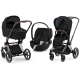 Cybex Priam 4.0 + Cloud Z2 I-size Gold rose frame Deep Black Детская Коляска 3in1