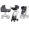 Cybex Priam 4.0 + Cloud Z2 I-size Gold rose frame Dream Grey Simply Flowers Bērnu Ratiņi 3in1