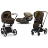 Cybex Priam 4.0 + Cloud Z2 I-size Gold rose frame Khaki Brown Детская Коляска 3in1