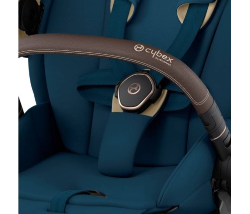 Cybex Priam 4.0 + Cloud Z2 I-size Gold rose frame Mountain Blue Bērnu Ratiņi 3in1