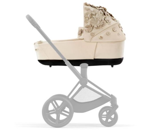 Cybex Priam 4.0 + Cloud Z2 I-size Gold rose frame Nude Beige Simply Flowers Bērnu Ratiņi 3in1