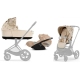 Cybex Priam 4.0 + Cloud Z2 I-size Gold rose frame Nude Beige Simply Flowers Bērnu Ratiņi 3in1