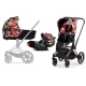 Cybex Priam 4.0 + Cloud Z2 I-size Gold rose frame Spring Blossom Dark Детская Коляска 3in1