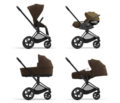 Cybex Priam 4.0 + Cloud Z2 I-size Matt black frame Khaki Brown Детская Коляска 3in1