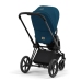 Cybex Priam 4.0 + Cloud Z2 I-size Matt black frame Mountain Blue Bērnu Ratiņi 3in1