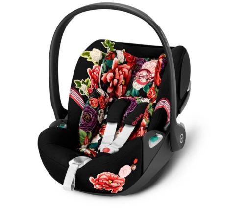 Cybex Priam 4.0 + Cloud Z2 I-size Matt black frame Spring Blossom Dark Bērnu Ratiņi 3in1