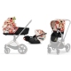 Cybex Priam 4.0 + Cloud Z2 I-size Matt black frame Spring Blossom Light Детская Коляска 3in1