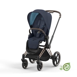 Cybex Priam 4.0 Conscious Eco Dark Navy + Gold rose frame Прогулочная Коляска