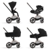 Cybex Priam 4.0 Deep Black + Chrome black frame Pastaigu Ratiņi