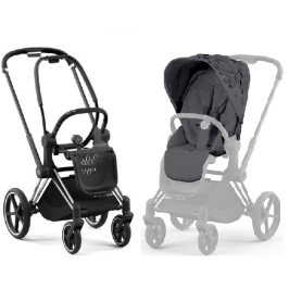 Cybex Priam 4.0 Dream Grey Simply Flowers + Chrome black frame Прогулочная Коляска